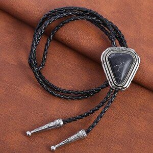 Turquoise Bolo Black Tie